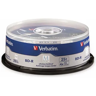 Verbatim M-Disc BD-R 25GB 4x Spindel (25 x), Optischer Datenträger