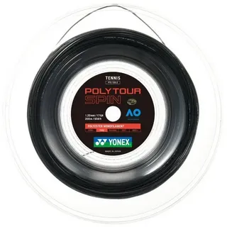 Yonex Tennissaite Poly Tour Spin (Haltbarkeit+Spin) schwarz 200m Rolle