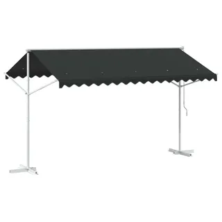 vidaXL Freistehende Markise 4 x 3 m Polyester Anthrazit - Grau