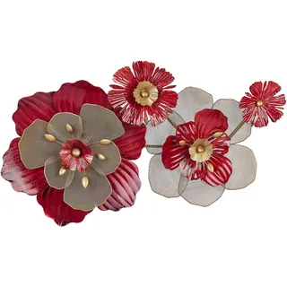 Beliani Wanddekoration Metall rot Scandium , Rot , Vintage , Freiform , 88x45x11 cm , Bilder & Rahmen, Bilder, Dekopaneele