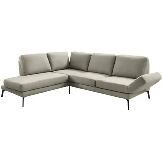 Hom`in Ecksofa , Olivgrün , Textil , L-Form , 250-288x207-223 cm , Blauer Engel, Goldenes M, Oeko-Tex® Standard 100, DGM-Klimapakt , Fußauswahl, Lederauswahl, Stoffauswahl, planbar, Relaxfunktion, seitenverkehrt erhältlich, Hocker erhältlich, Rücken echt , Wohnzimmer, Sofas & Couches, Wohnlandschaften, Ecksofas