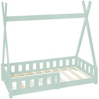 Ml-Design Kinderbett Tipi 70x140 cm Mint , Holz , 70x140 cm , Babymöbel & Kindermöbel, Kinderzimmer & Jugendzimmer, Kinderbetten, Spielbetten