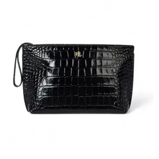 Lauren Ralph Lauren für Damen. 432969466003 Große Lederhandtasche mit schwarzem Krokodillederfutter (OSFA), Lässig