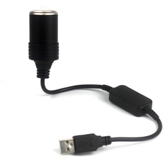 Aofan USB auf Zigarettenanzünder Stecker auf Buchse Konverter 12V für Zigarettenanzünder DVR Armaturenbrett, Fahrrecorder, GPS, Auto Staubsauger usw