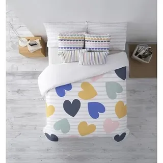 Belum | Bettbezug für Betten von 150/160 cm (240 x 220 cm) | Stoff 100% Bio-Baumwolle | Fadenzahl 175 | Oeko-Tex Zertifiziert | Modell: Cora