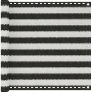 The Living Store Balkon-Sichtschutz HDPE 90x300 cm Anthrazit und Weiß - Grau