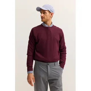 Bugatti Rundhalspullover »Regular Fit« Basic Essential aus reiner Baumwolle,