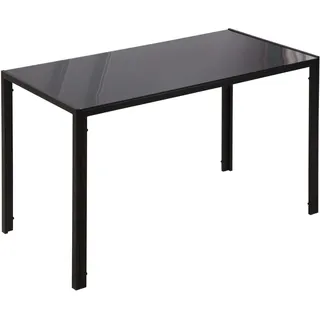 Homcom Esstisch 120 x 75 x 75 cm schwarz