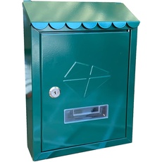 kippen 10005BG Briefkasten Modell IRON, Farbe Grün, Dimensioni: 300x210x70 mm