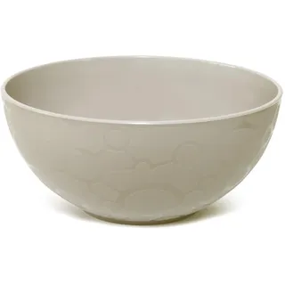 GioStyle Forme Salatschüssel aus recycelbarem Kunststoff, hergestellt in Italien, Taupe, Ø19 cm