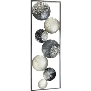 Locker Metallbild Wanddeko, aus Metall, silberfarben),