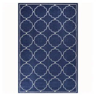 Läufer , Blau , Textil , geometrisch , rechteckig , 80x200 cm , Oeko-Tex® Standard 100 , pflegeleicht , Teppiche und Böden, Teppiche, Teppichläufer, Läufer