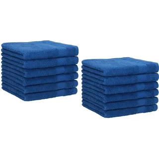 Betz Palermo Gästehandtücher Set 12-teilig – 12× Gästehandtuch 30×50 cm, 100% Baumwolle 360 g/m2, weich & saugstark, Oeko-TEX® Farbe blau