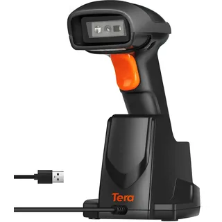 Tera Pro Extreme Leistung 1MP-Kamera Barcodescanner QR 2D 1D Bluetooth Barcode Scanner Wireless 2,4G mit USB Ladestation Hochauflösendes Scannen, HW0007