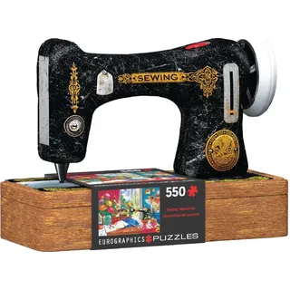 Eurographics Puzzle Sewing Machine Tin Vintage Sammlerstück 550 Teile