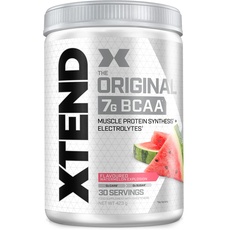 XTEND Original - BCAA-Pulver - Wassermelonenexplosion | Ergänzungsmittel mit verzweigtkettigen Aminosäuren | 7 g BCAA + Muskelproteinsynthese Elektrolyte für Regeneration & Hydration | 30 Portionen