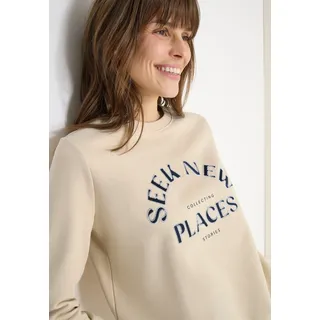 Cecil Sweatshirt mit feiner Stickerei pearl beige L