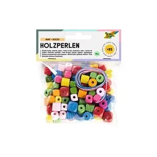 folia Perlen-Set Bunt eckig farbsortiert 85 St.