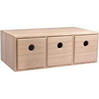 Rayher Holzkommode 32 x 18 x 11,5 cm 3-tlg. natur