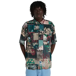 Kurzarmhemd ELEMENT "Relax Resort", Herren, Gr. XS, US-Größen, scenes, Obermaterial: 100% Viskose;, Hemden Kurzarmhemd