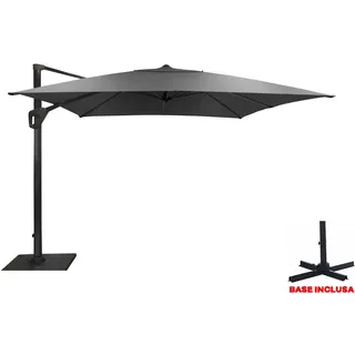 Sonnenschirm Einziehbar/Verstellbar/Verstellbar Seitlich 3X3 Grau Dunkel Bl