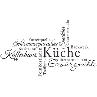 decalmile Wandtattoo Küche Sprüche Kaffeehaus Küche Schlemmerparadies Schwarz Wandaufkleber Zitate Küchendeko Kaffee Esszimmer Wanddeko