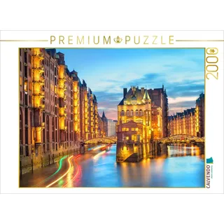 CALVENDO Puzzle Speicherstadt in Hamburg 2000 Teile Puzzle quer | 2000 Teile Lege-Größe 90x67cm Foto-Puzzle für glückliche Stunden