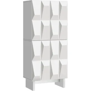 Merax Schuhschrank Sideboard 4 Türen Verstellbare Böden Flur Wohnzimmer