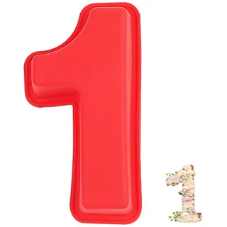 YXHZVON Kuchenform Zahlen Silikon Backform Zahl 1, Groß 3D Number Cake Zahlenbackform, Antihaftige DIY Motivbackformen für Kindergeburtstag, Hochzeit Jubiläum, Geburtstagstorte