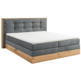 Livetastic Boxspringbett Hellgrau, ¦ beige ¦ Maße (cm): B: 205 H: 114