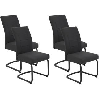 Hela Freischwinger BRINDISI Polyester schwarz 4er Set