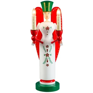 Weihnachtsfiguren Engel el. Beleuchtet Höhe 32cm NEU Holzfigur Traditionsfigur