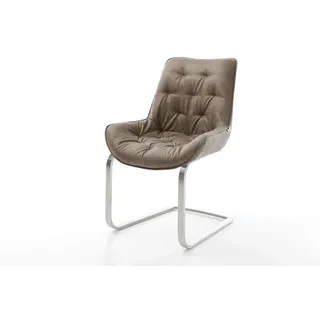 DeLife Freischwinger Taimi-Flex Mikrofaser taupe
