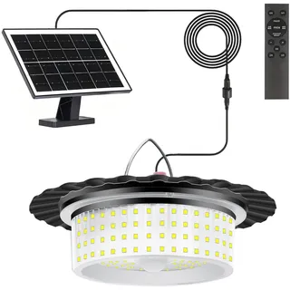 LEKIA Solarlampen für Außen, Solar Hängelampe Außen Innen mit Fernbedienung, 4400mAh Akku Wasserdichte Pendelleuchten Hängend mit Bewegungssensor, Timer, 5 Modi für Haus Schuppen Garten Garage