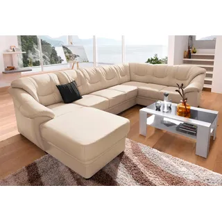 sit&more Wohnlandschaft »Savona U-Form, B: 320 cm« optional Bettfunktion, Federkern, beige