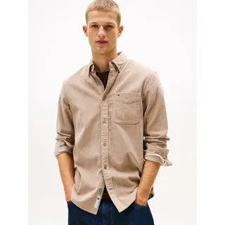 Tommy Hilfiger Tommy Jeans »TJM BABY CORD SHIRT EXT« Cordhemd regular fit Button-down-Kragen, beige