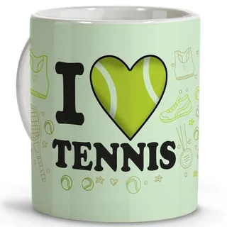 LolaPix Geschenke für Tennisspieler, Sneaker für Männer, Geschenke für Sportler, originelle Tassen zum Verschenken, Kaffeetassen, Keramikbecher, 330 ml, Tennis