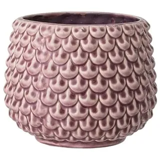 Nordring Retro Übertopf Vintage Pflanztopf für Zimmerplanzen Blumentopf Pino L (16,5 cm ø), mauve, Keramik