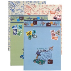 Exacompta 25901E Premium Briefmarken-Sammel-Album Starter-Kit mit 16 schwarzen Seiten Einsteckbuch für Ihr Hobby Briefmarkenalbum 1 Stück Zufallsfarbe