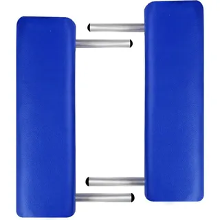 vidaXL Massageliege Klappbar 2-Zonen mit Aluminiumgestell Blau - Blau