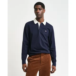 Gant Langarm-Poloshirt »PIQUE HEAVY RUGGER« Gant EVENING BLUE S