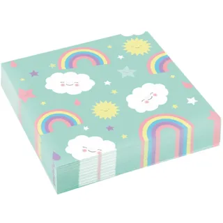 Amscan "Rainbow & Cloud" Servietten | 20Stk./33x33cm