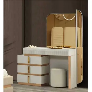 Modern Beige Schminktisch mit Spiegel Höhe 180 cm Möbel neu - Beige