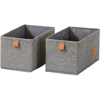 LOVE !T STORE !T Schubladenbox 15 x 30 x 15 cm 2-tlg. grau