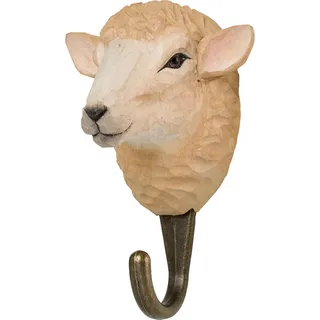 WILDLIFEGARDEN Wildlife Garden WG4517 Haken Schaf - Handgeschnitzter haken aus Holz und Metall - die Haustiersammlung