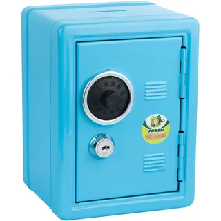Jolly Tresor | Spardose | mit Schlüssel verschliesbar | Münzeinwurf | hellblau