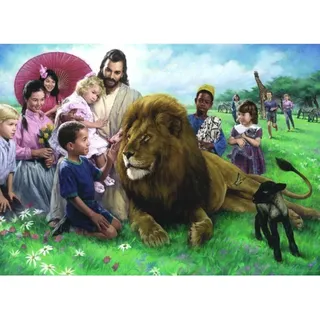 EUROGRAPHICS Löwe und Lamm Puzzle 1000 Teile