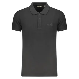ELLESSE Herren-Poloshirt mit kurzen Ärmeln, schwarz - Schwarz