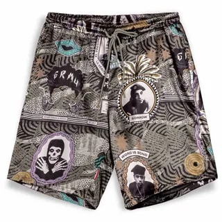 Grimey Supastar Satin Kurze Hose - Green - L