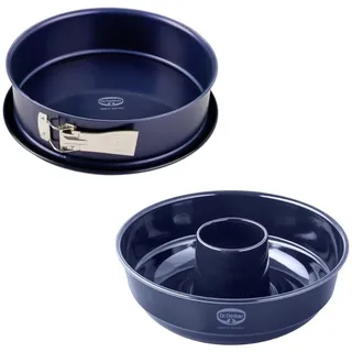 Dr. Oetker 9923350 Springform 26 cm wasserdicht, Springform, Savarinform 26 cm, Kamingorte, Kuchenform, Savarinform, Kamin, Stahl, Blau, 26 cm